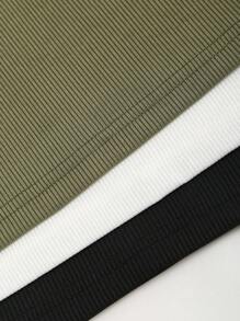 SHEIN Unity Của phụ nữ Cổ chữ V Thon gọn Áo thun - Nhiều màu - Xem 7