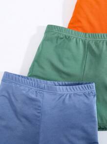 SHEIN Teen Boys' Casual Multi-Color Shorts 4pcs/Set, Beach Swimming Trunks, Swimwear