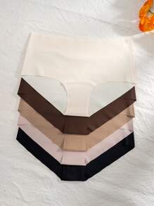 5入組純色低腰平口短褲 - 彩色 - 查看 5