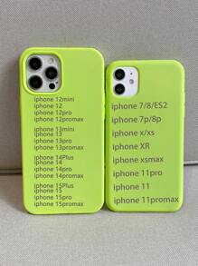 螢光綠素色矽膠手機外殼 - 綠色 - 查看 5