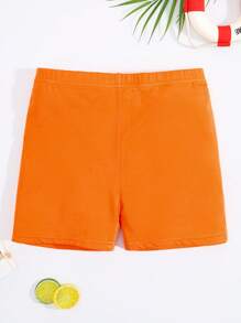 SHEIN Teen Boys' Casual Multi-Color Shorts 4pcs/Set, Beach Swimming Trunks, Swimwear