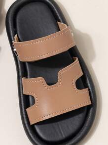 1 雙 Pu 嬰兒涼鞋兒童拖鞋軟底耐用幼兒鞋適合學步