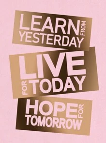 INAWLY 女士字母印花短袖t卹 - 淺粉色 - 查看 3