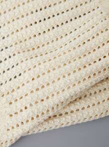 SHEIN Unity 杏色針織領口上衣 - 杏色 - 查看 4