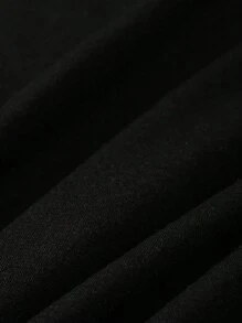 SHEIN 女式加大码短袖 T 恤，带有 80 年代 90 年代图案图案 T 恤女式上衣 - 黑色 - 查看 5