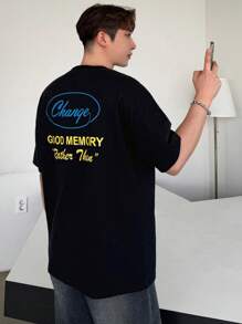 DAZY Men's Summer T-Shirt With Letter Print