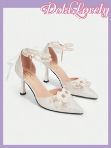 Dola Lovely 女士時尚百搭高跟鞋 - 白色 - 查看 9