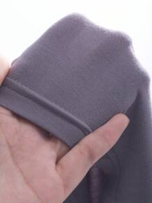 DAZY 女款純色長袖t恤 - 藍色 - 查看 8