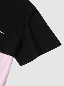 Manfinity Homme 男士短袖拼色t卹 - 粉色 - 查看 4