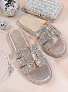 SHUZIA 女款平台楔形涼鞋 - 金色 - 查看 2