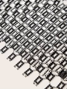 SHEIN SXY Tuyệt đẹp Của phụ nữ Duyên dáng Gợi cảm Hộp đêm Đồng hồ điện tử Âm nhạc Rỗng Nhìn xuyên qua Thanh lịch Kim sa Áo ba lỗ Và Sáng Kim cương Máy treo Sáng Kim cương Cao eo Bộ váy ( Áo liền quần Không bao gồm ) - Nhiều màu - Xem 6