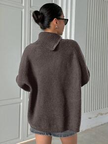 DAZY Women's Asymmetrical Zipper Long Sleeve Cardigan,Fall Women Clothes - Grey - View 2
