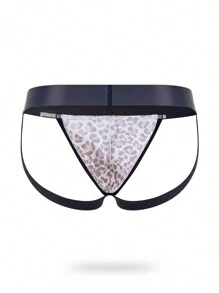 Men's Leopard Print Thong Underwear - Multicolor - View 2