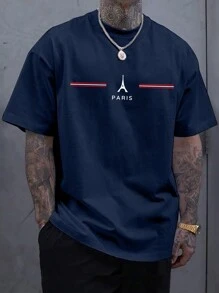 Manfinity Homme Men's Short Sleeve T-Shirt With Letter Print