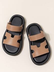 1 雙 Pu 嬰兒涼鞋兒童拖鞋軟底耐用幼兒鞋適合學步