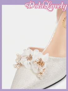 Dola Lovely 女士時尚百搭高跟鞋 - 白色 - 查看 10