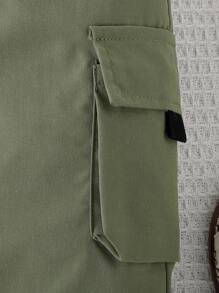 SHEIN Baby Boy Casual Sporty Workwear Three-Piece Set For Summer - Army Green - View 7