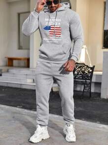 Nam Kiểu Mỹ Hoodie - Xám - Xem 4