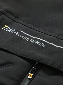 男士連帽棉衣 - 黑色 - 查看 5