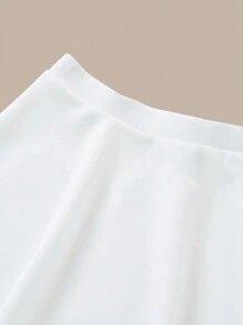 SHEIN BASICS Falda Casual De Color Sólido Para Mujer