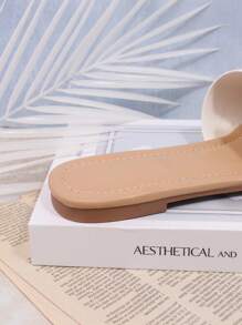 Sandalias Planas Blancas Para Mujer - Blanco - Ver 5
