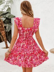 SHEIN VCAY Vacation Women's Summer Beach Valentine's Day Dress - Pink - View 2
