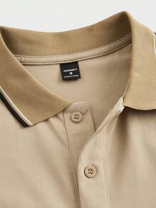 Manfinity BRENVOR Men's Slim Fit Knit Short Sleeve Polo Shirt