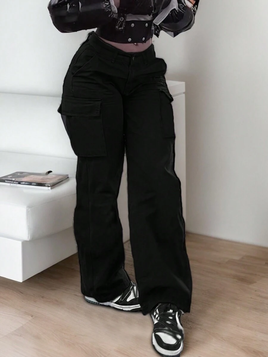 Women'S Elastic Waist Cargo Pants SHEIN USA