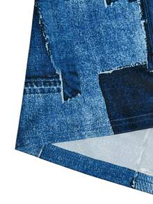 Fashionable Printed Loose-Fit Long Plus Size Women's Jacket For Leisure - Multicolor - View 5