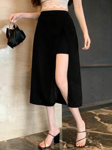 DAZY 女士長開衩裙褲