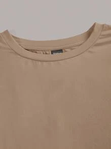 SHEIN EZwear 2 件纯色休闲圆领长袖修身女式 T 恤，适合春秋季节 - 彩色 - 查看 5