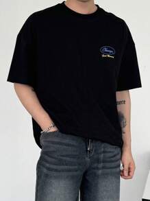 DAZY Men's Summer T-Shirt With Letter Print