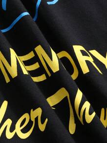 DAZY Men's Summer T-Shirt With Letter Print