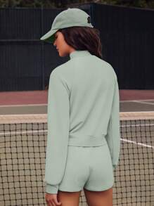 VARSITIE Sports Tennis Basic Outdoors With SWEATSHIRT AND SHORT Pants SET