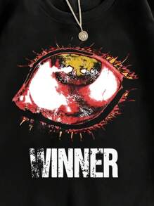 SHEIN Slayr Sudadera De Cuello Redondo De Manga Larga Y Talla Grande Con Estampado De Patrón