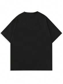 Manfinity EMRG Men's Crew Neck T-Shirt With Slogan And Pigeon Printed Design