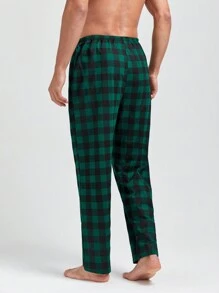 Snug Zone Men Gingham Print Slant Pocket Sleep Trousers - Multicolor - View 2