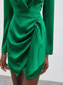 Maija Của phụ nữ Bộ đồ Vòng cổ Xoắn Nút Váy bodycon - màu xanh lá - Xem 8