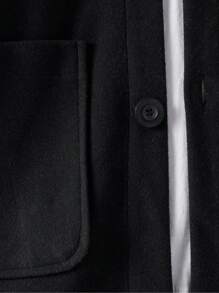 RueChic Men'S Woven Turn-Down Collar Jacket - Black - View 5