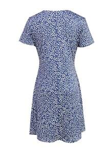 Fashionable Lightweight Ditsy Floral Casual Dress, Elegant & Versatile, Suitable For Outdoor, Home, Travel, Office, Spring/Summer