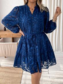 Celure Vestido Azul Talla Grande Para Mujer