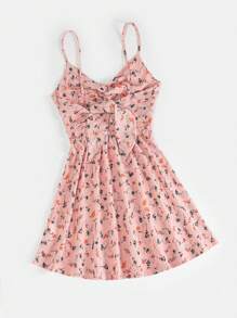 SHEIN VCAY Vrouwen Bloemenprint Spaghetti bandjes Jurken