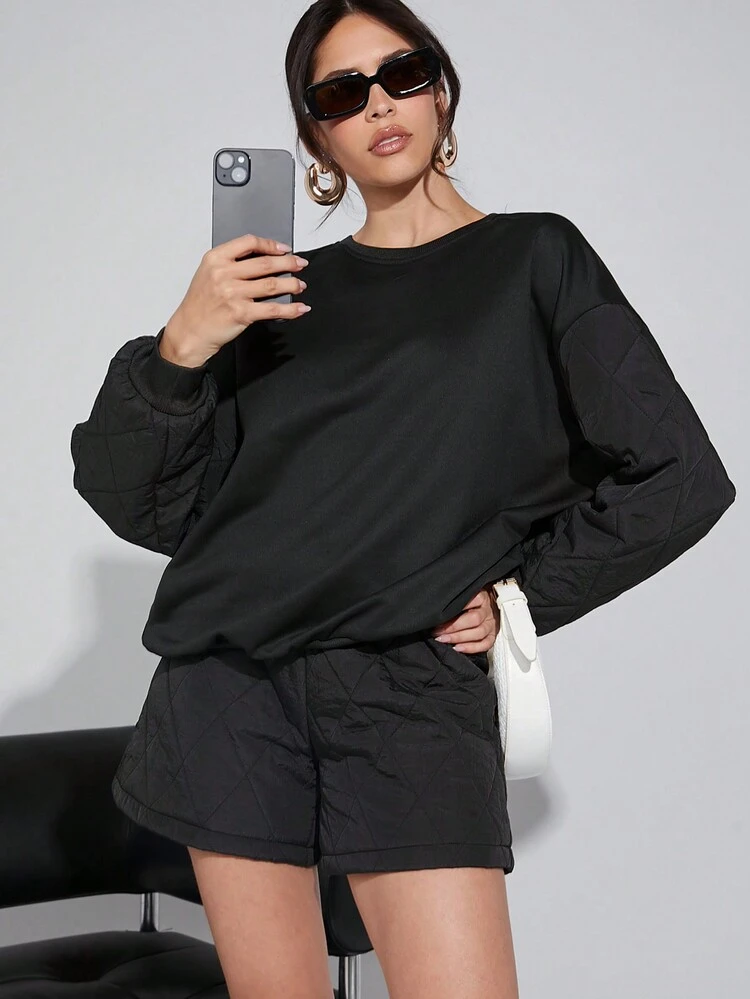 Drop Shoulder Pullover & Shorts