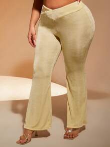 SHEIN SXY بنطلون نسائي كبير الحجم مرتفع الخصر ذو قصة غير متماثلة