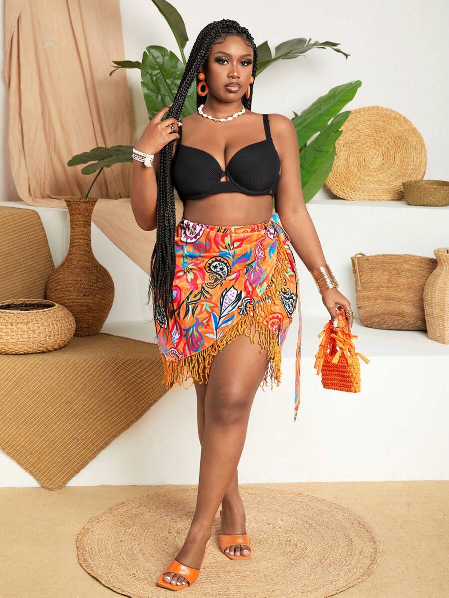 Slaydiva Váy in họa tiết ngày lễ cỡ lớn cho nữ mùa hè - Màu vàng - Xem 1