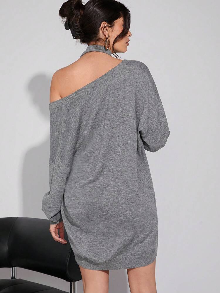 Women Knitted Halter Top And Pullover Set