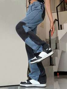 Ropa urbana elegante de bloques de color - Multicolor - Ver 4