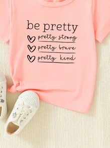 SHEIN 青少女3件套短袖t恤,印有口號和花卉圖案 - 彩色 - 查看 5