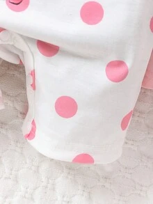 2 Miếng Em bé Cô gái Phim hoạt hình con voi In vết tròn Polka Ngắn Romper Cho mùa hè - Nhiều màu - Xem 7