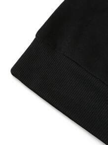 SHEIN Slayr Sudadera De Cuello Redondo De Manga Larga Y Talla Grande Con Estampado De Patrón